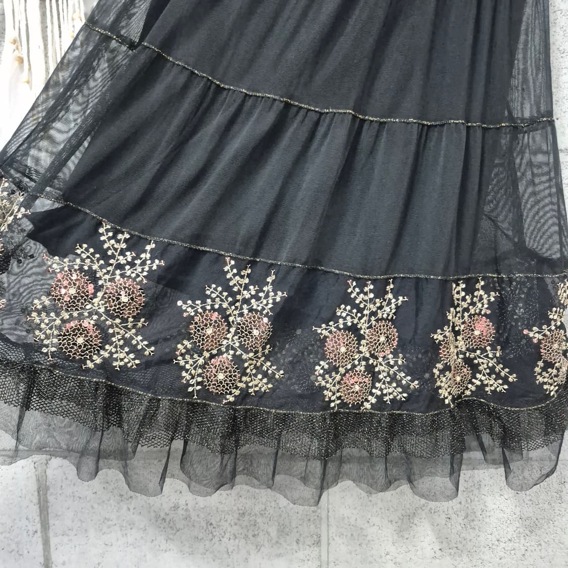 스팽글 자수 샤스커트 상품이미지4