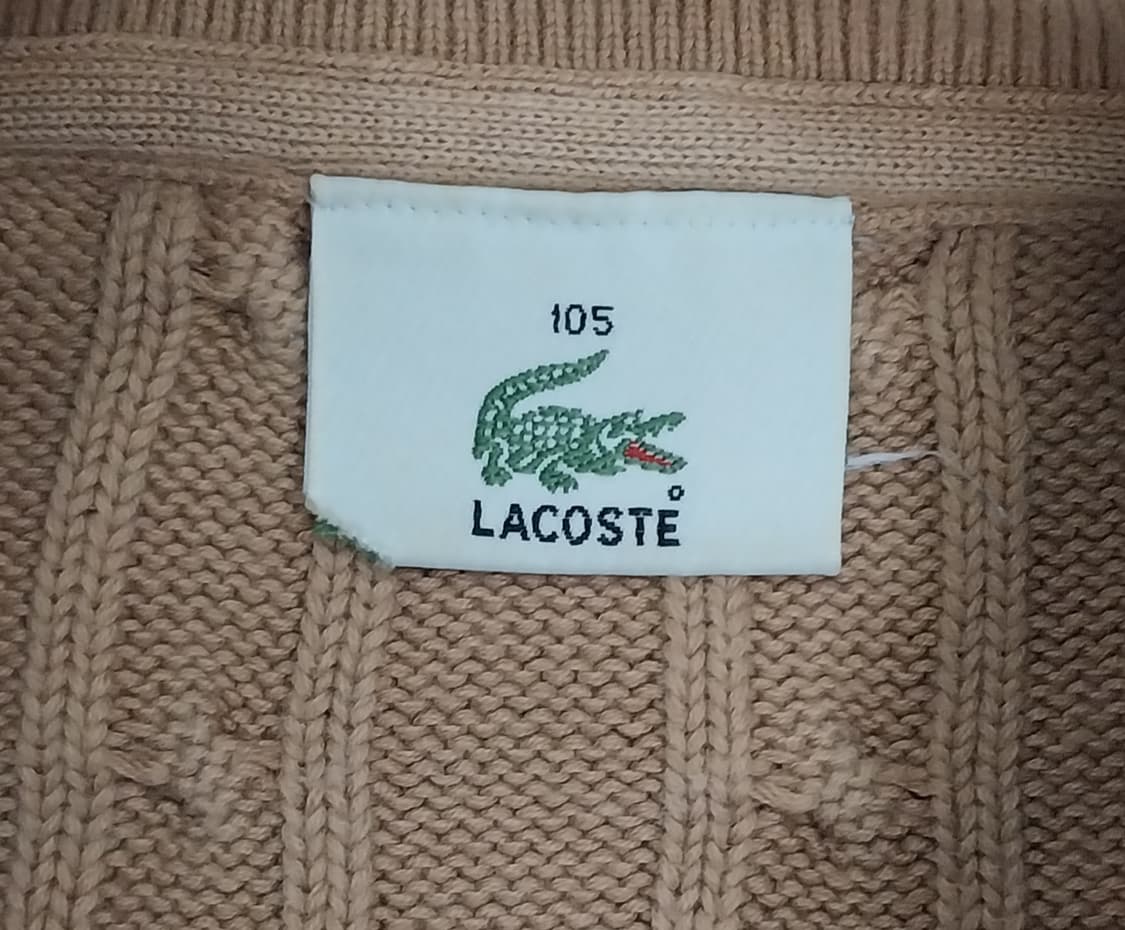 라코스테 케이블 니트 카라 티셔츠 베이지 105 상품이미지3
