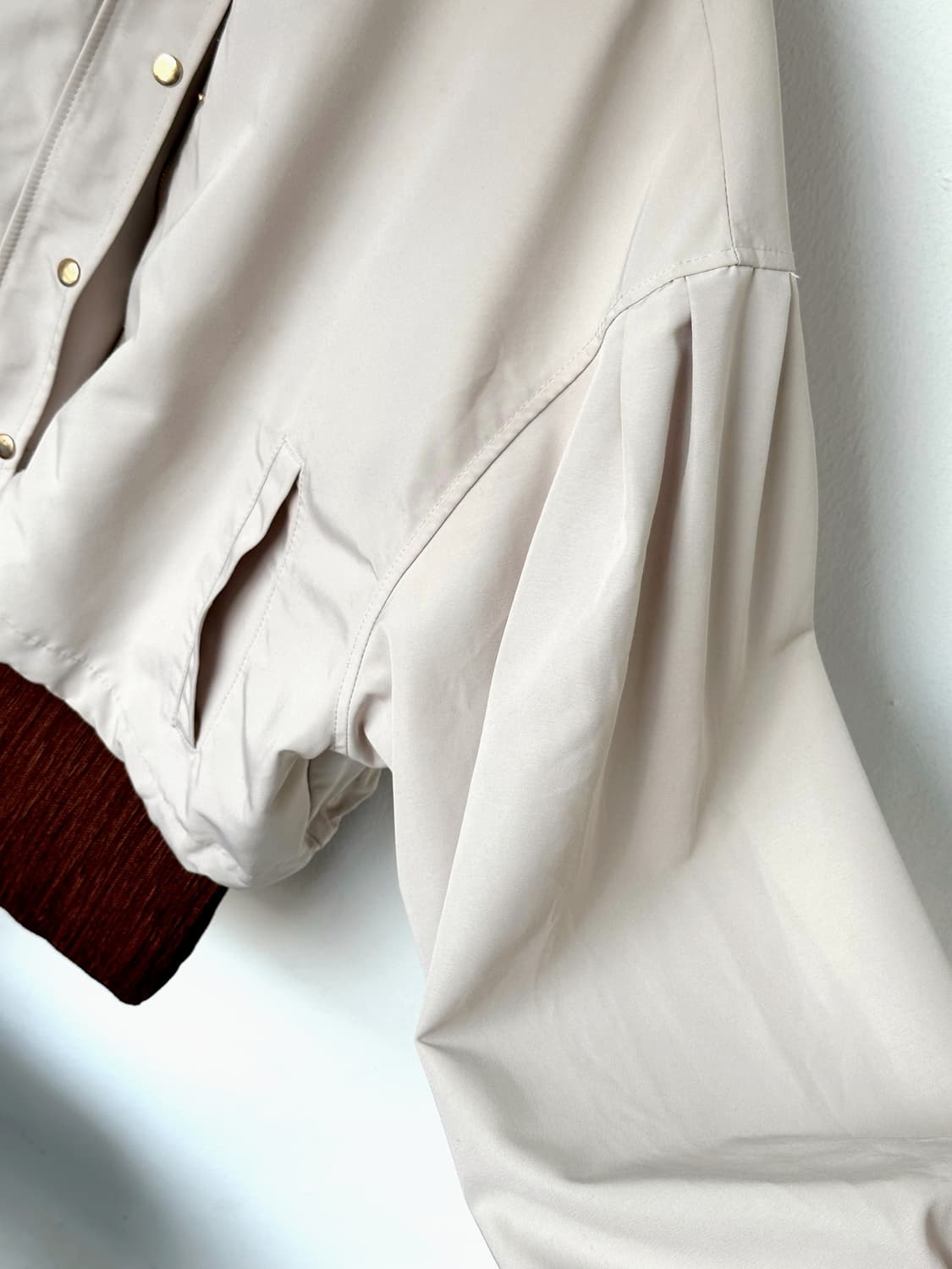 High count poly cropped wide parka 상품이미지7