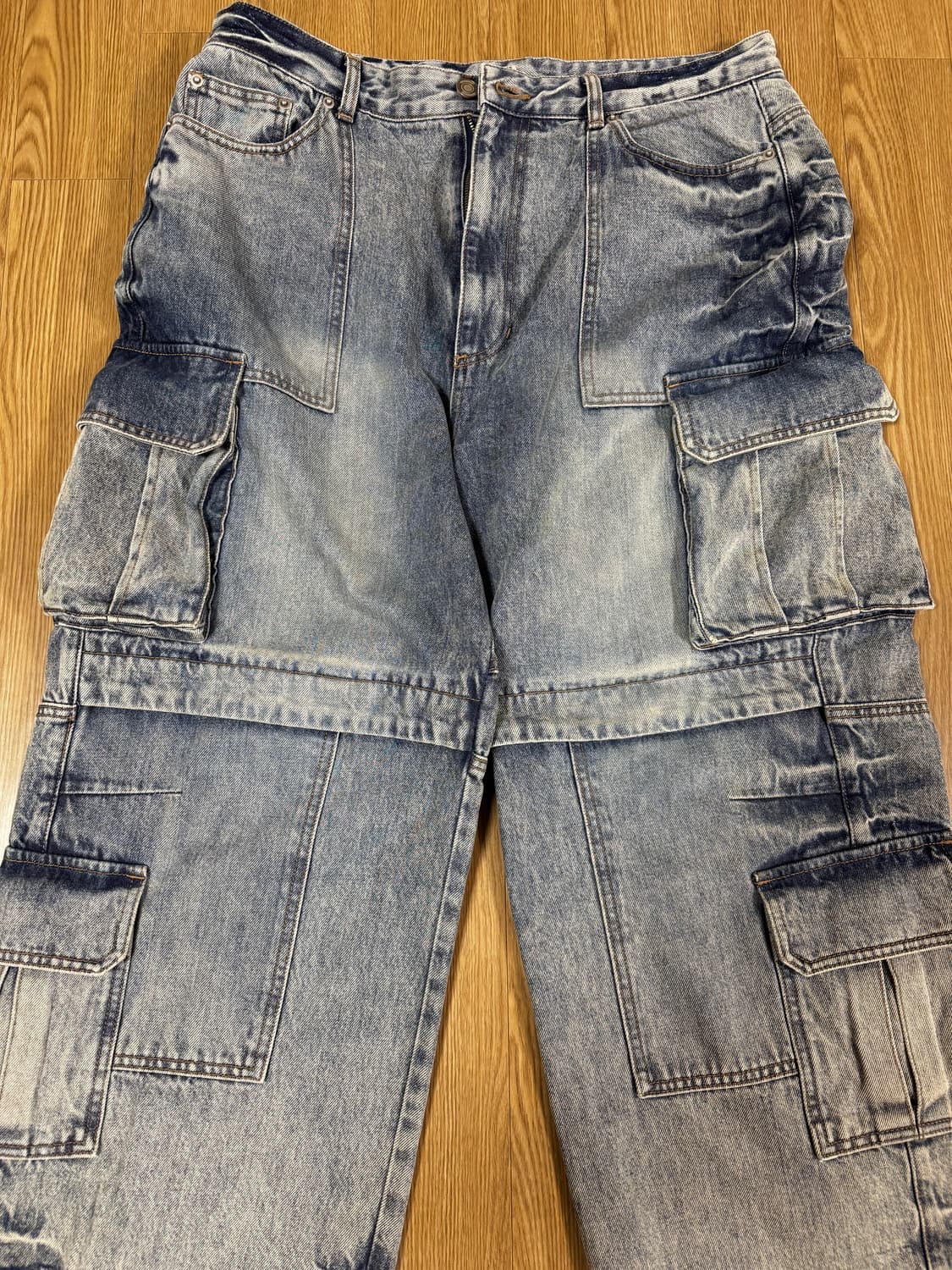 24SS 준지 워싱 데님 멀티 카고 팬츠 50 JC4421P61P 상품이미지2