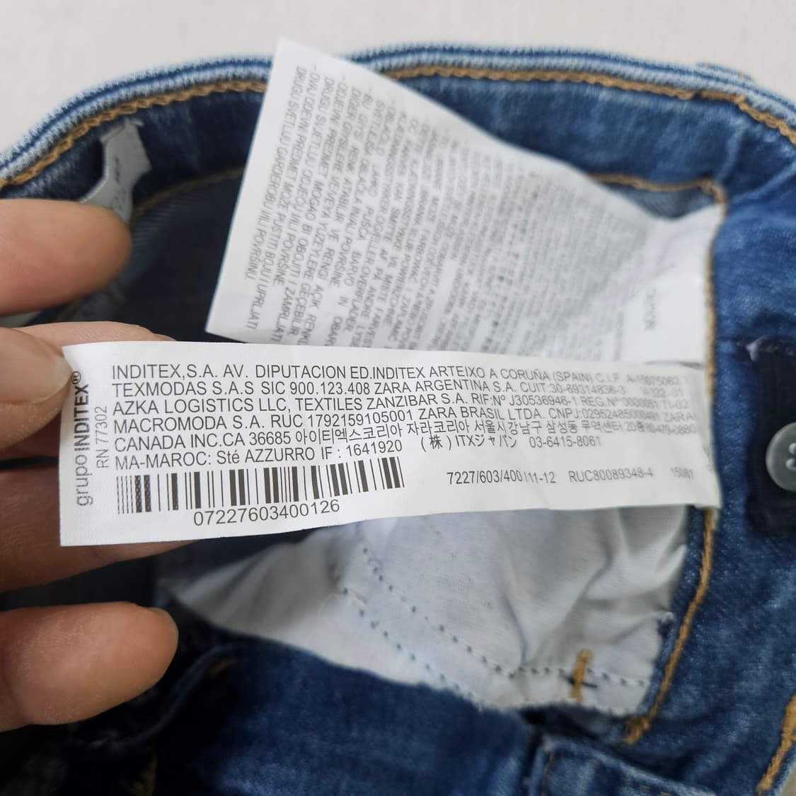 11-12 새상품 자라 슬림핏 데님팬츠 0327Y 상품이미지4