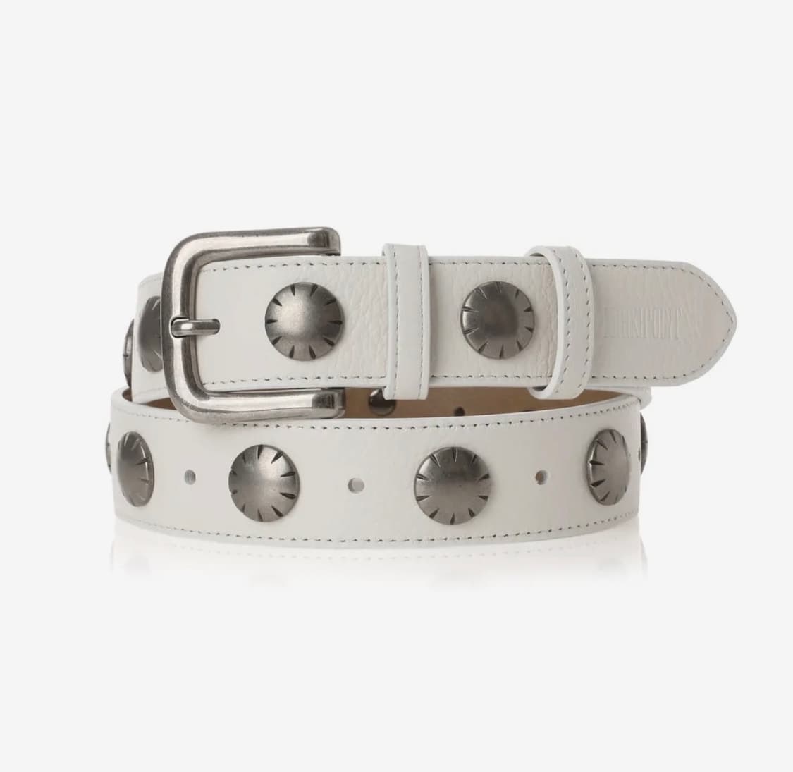 새상품 카키포인트 빅 스터드 벨트 화이트 상품이미지1