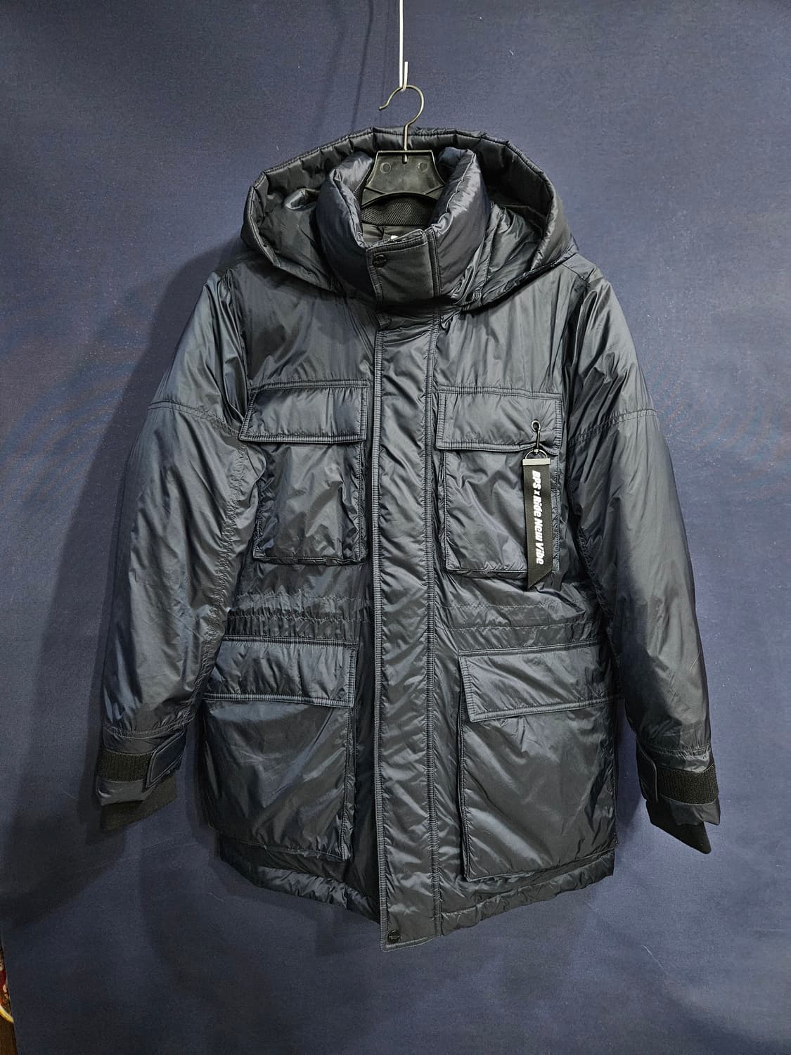 빈폴 네이비 남성 105 덕다운 하프 야상패딩  상품이미지1