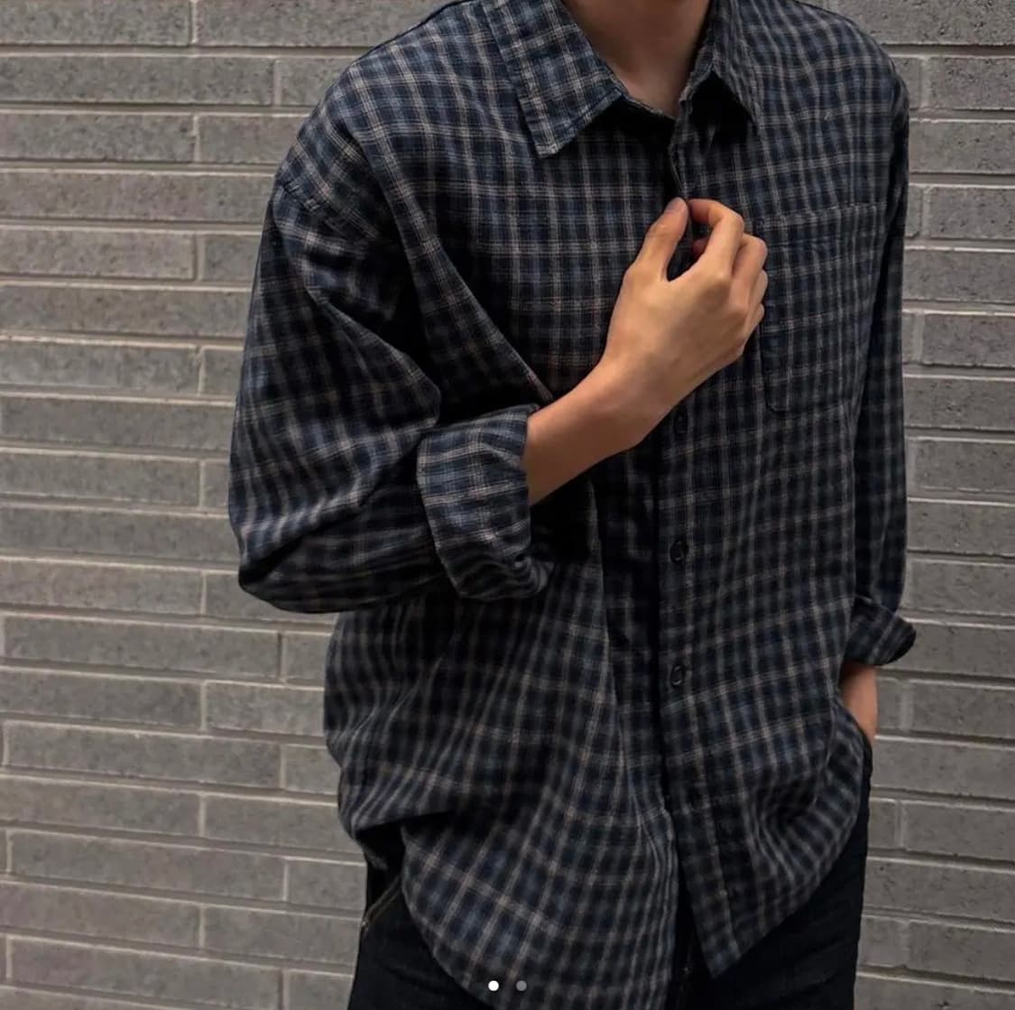 siiiido 긴팔 체크 셔츠 상품이미지4