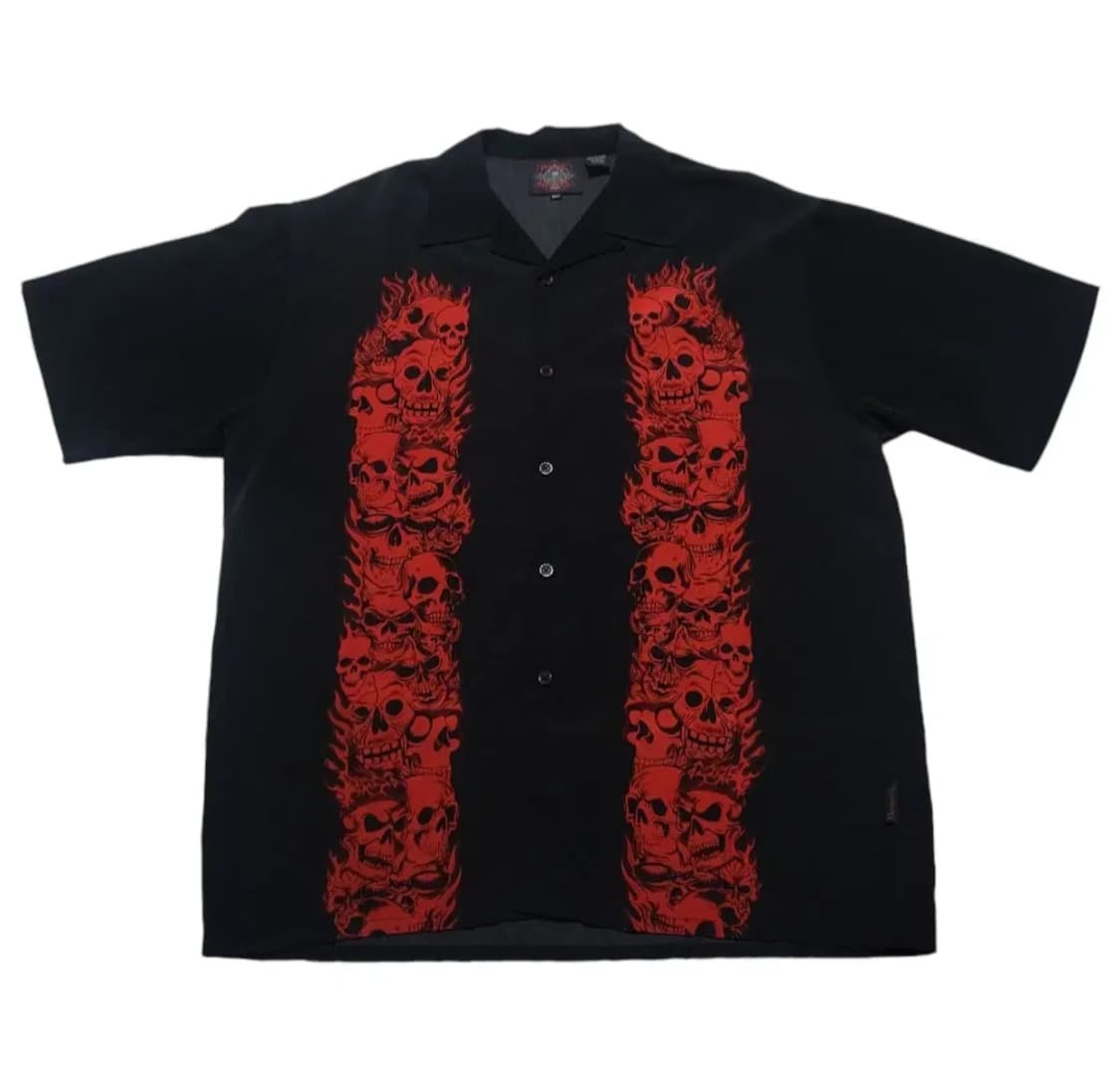 (2XL) 드래곤플라이 스컬셔츠 락티셔츠 할리데이비슨 빈티지셔츠 스컬티 상품이미지2