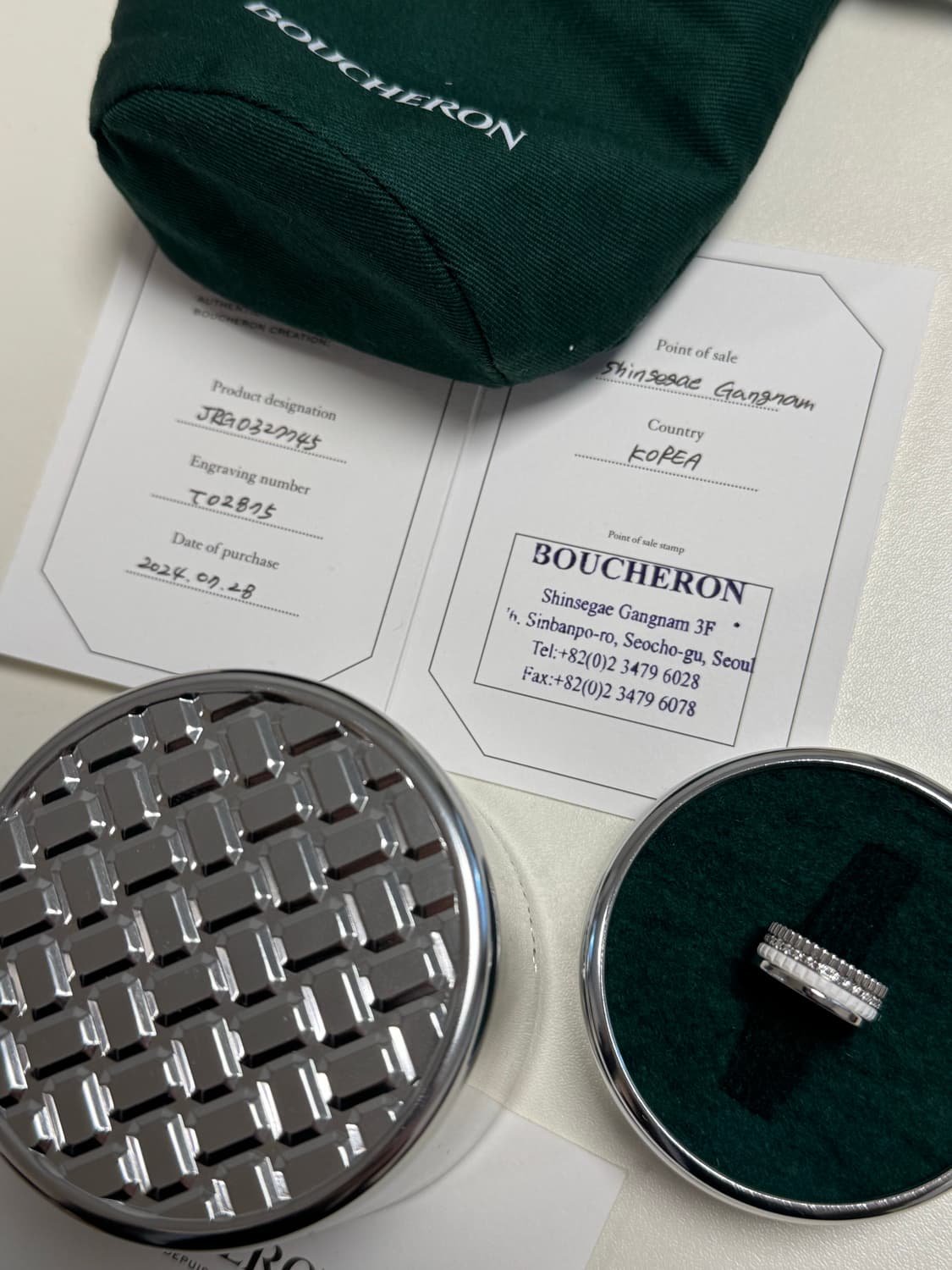 부쉐론 콰트로 더블화이트 다이아 반지 화이트골드 45t 상품이미지3