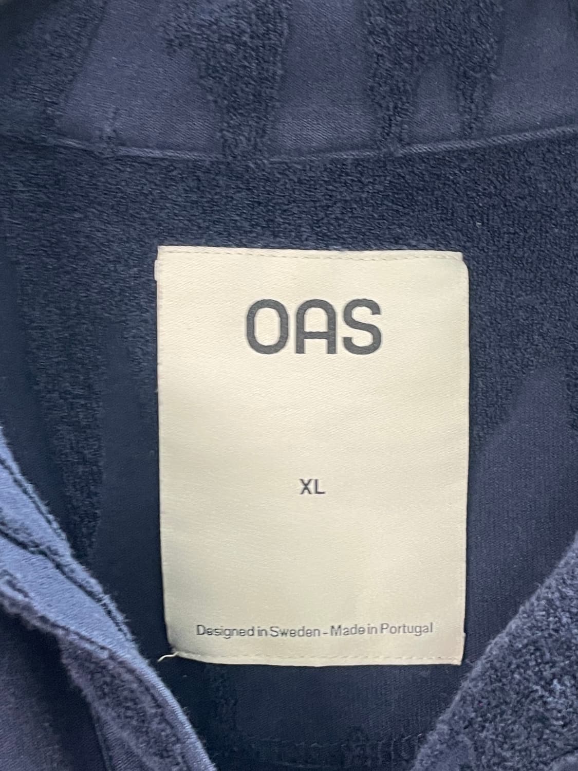 OAS 오아스 남색 타월 오픈 카라티  (on.978) 상품이미지4