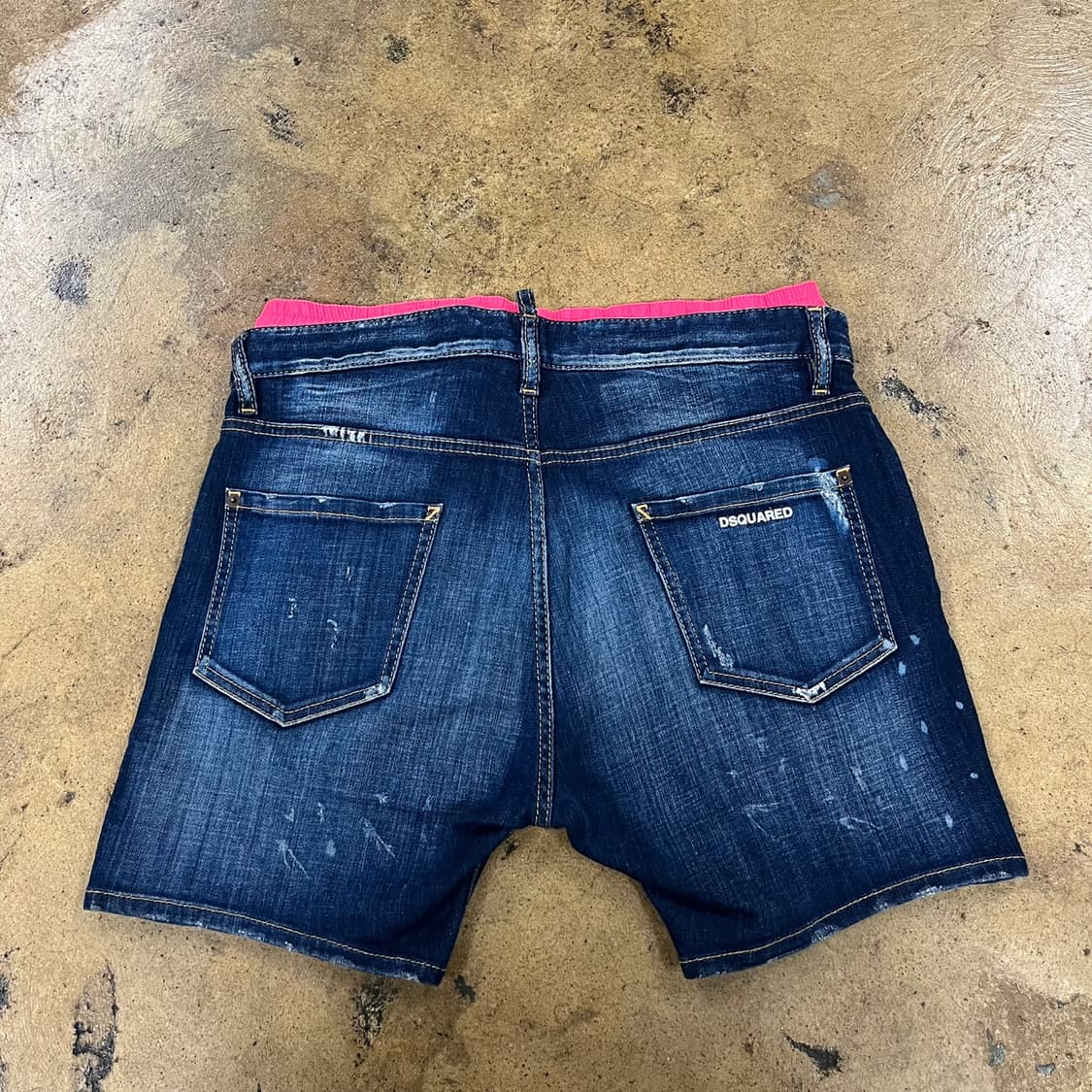 [정품] 디스퀘어드2 핑크 밴딩 데님 반바지 b13 상품이미지3