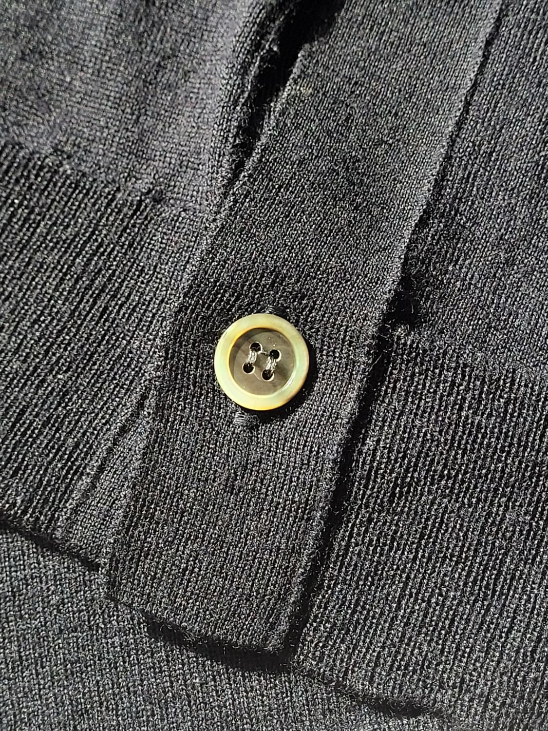 꼼데가르송 셔츠라인 라코스테 콜라보 비대칭 울 가디건 네이비 L 상품이미지6