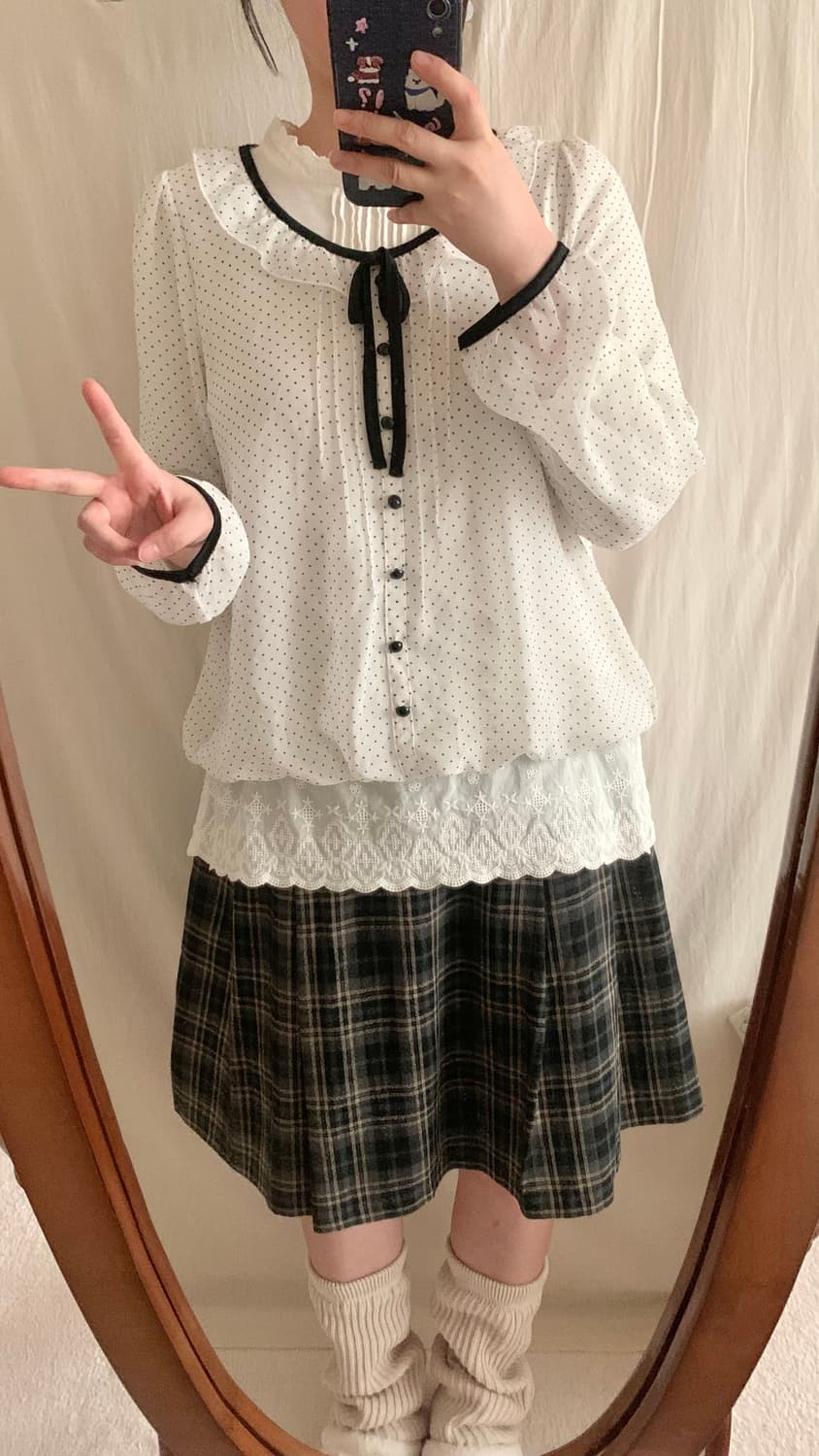 콤사이즘 체크 스커트 상품이미지4