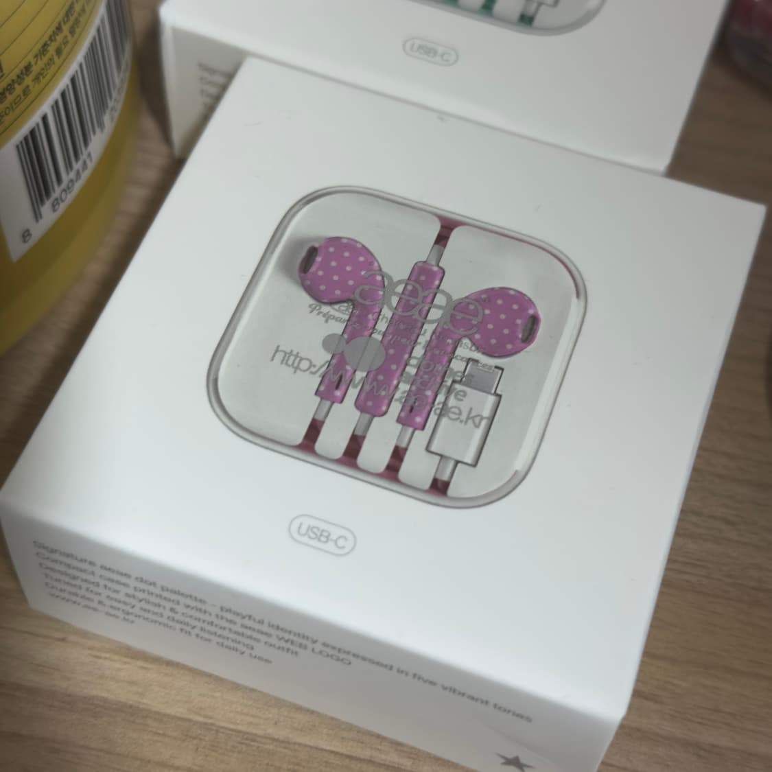 aeae 이어폰 핑크 상품이미지1