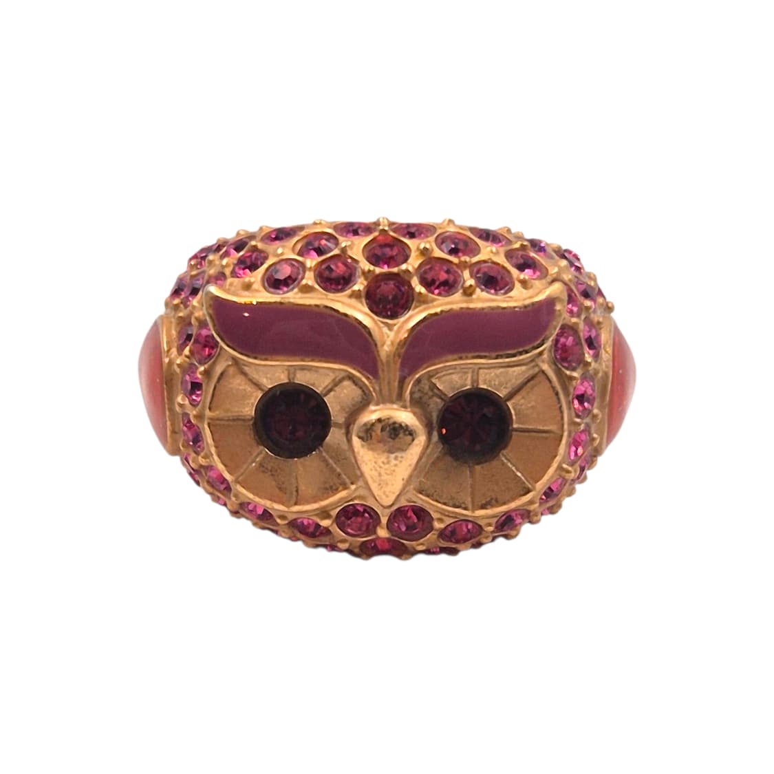 08s 안나수이 라인 스톤 파베 부엉이 반지 상품이미지2