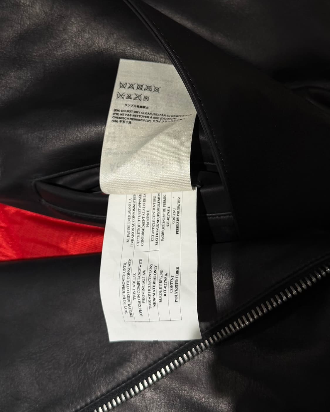 아크네 스튜디오 블랙 칼스킨 레더 바이커 자켓 상품이미지10