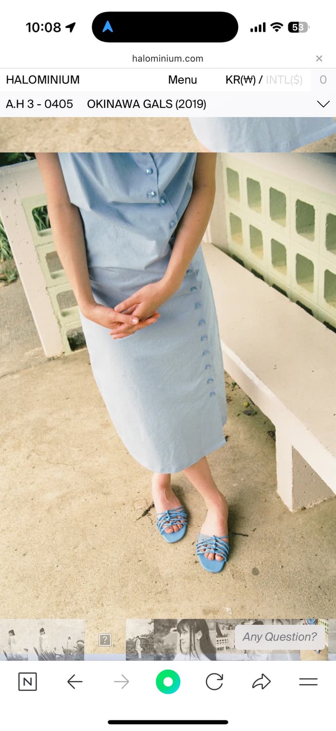 할로미늄 버튼업 원피스 상품이미지3