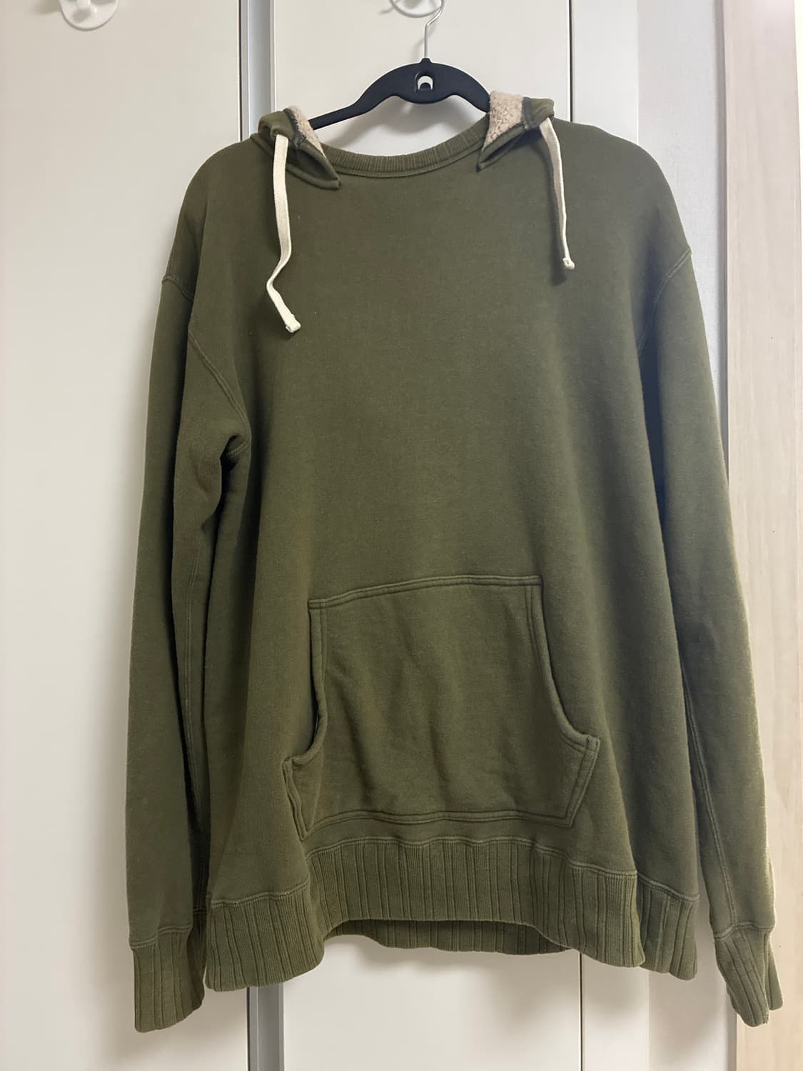 [42/L] 풀카운트(FULLCOUNT) 루프휠 헤비웨이트 후드티 (카키 상품이미지1