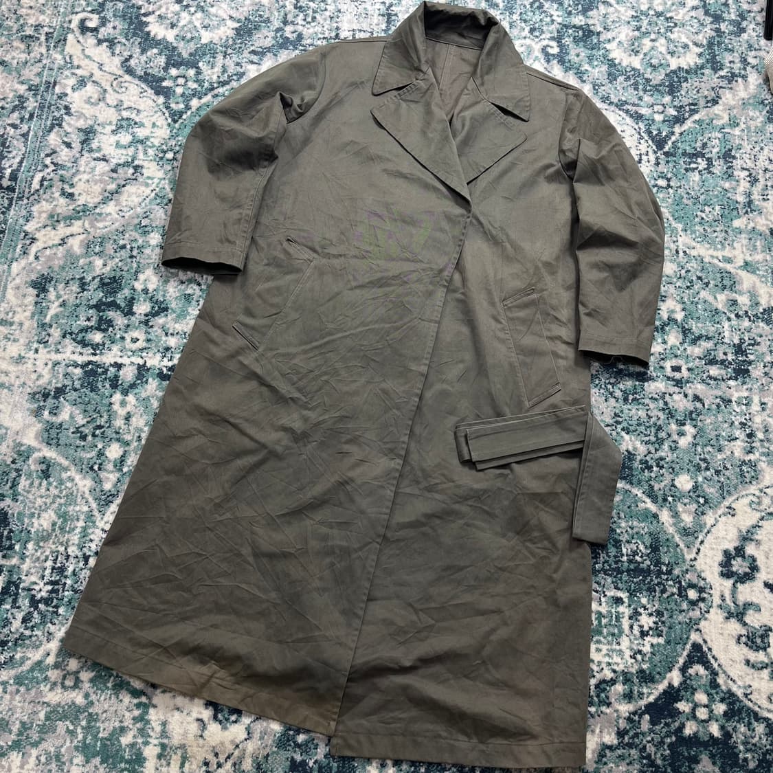 R&D M.Co Jpn 밸티드 롱 카키 트렌치 코트(s) 상품이미지1