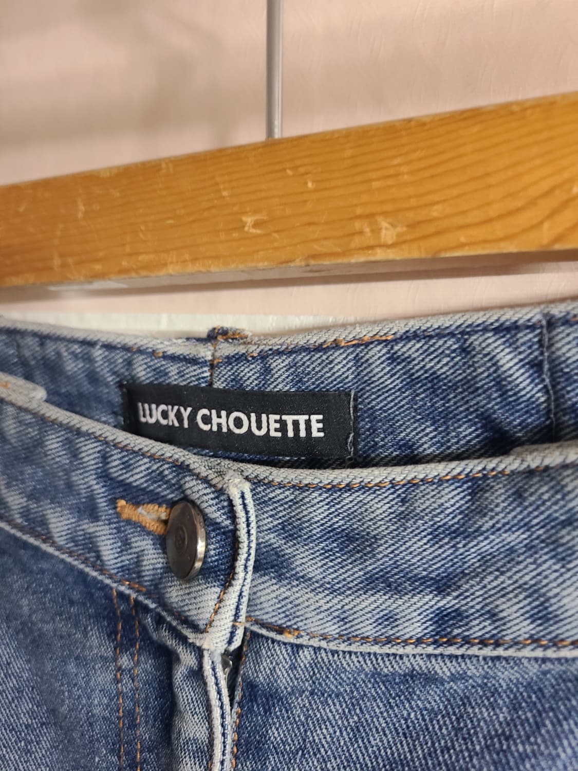 럭키슈에뜨 데님 와이드 팬츠(30) 상품이미지4