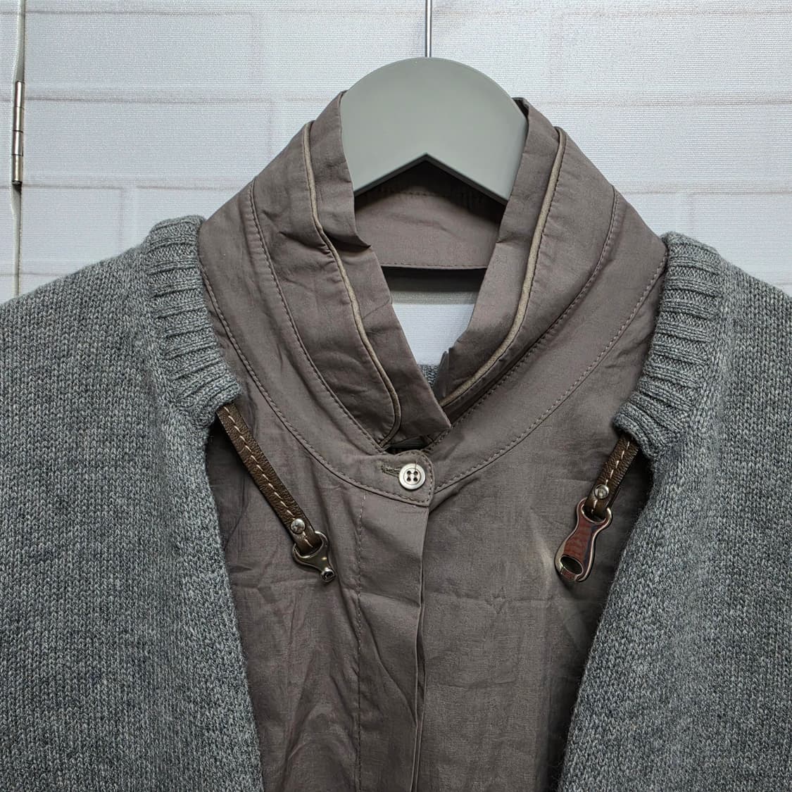 파비아나필리피 2in1 울 캐시미어 실크 가디건 셔츠 48사이즈 상품이미지3