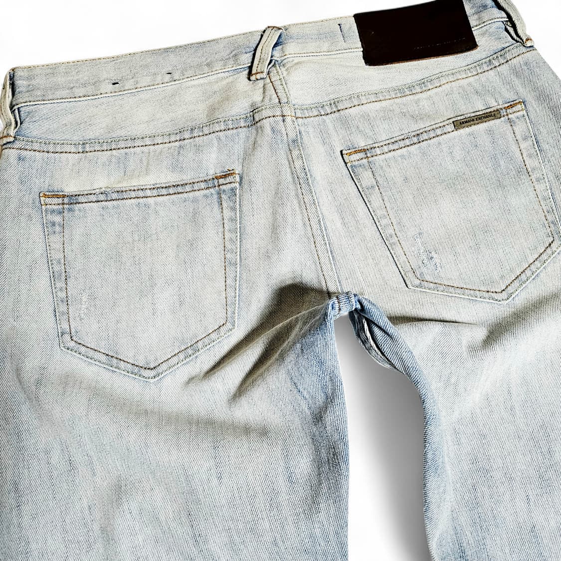 [실측32][알마니 익스체인지] 스트레이트 잼브 드로이트 라이트인디고 상품이미지5