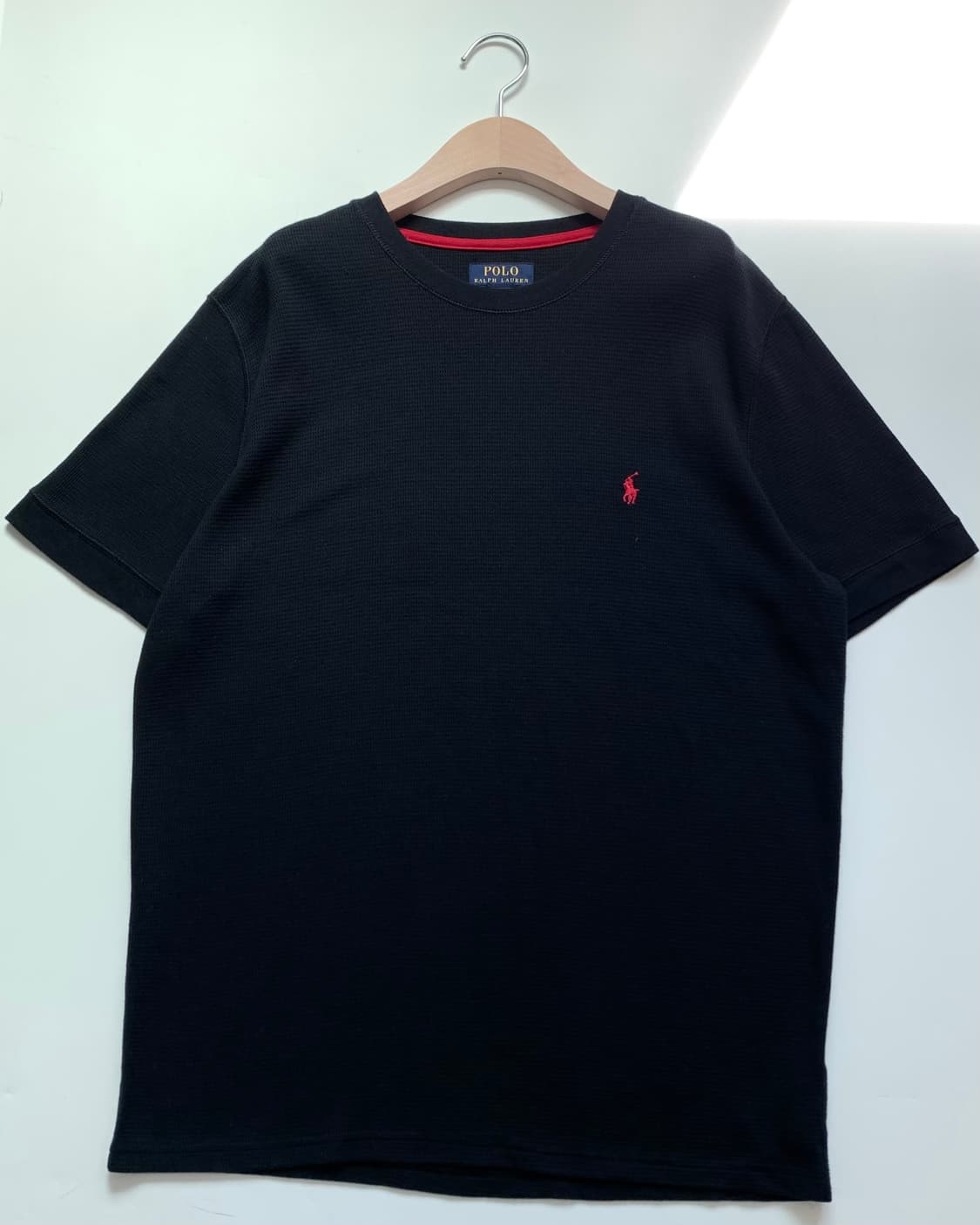Polo 폴로 랄프로렌 블랙 와플 티셔츠 상품이미지4