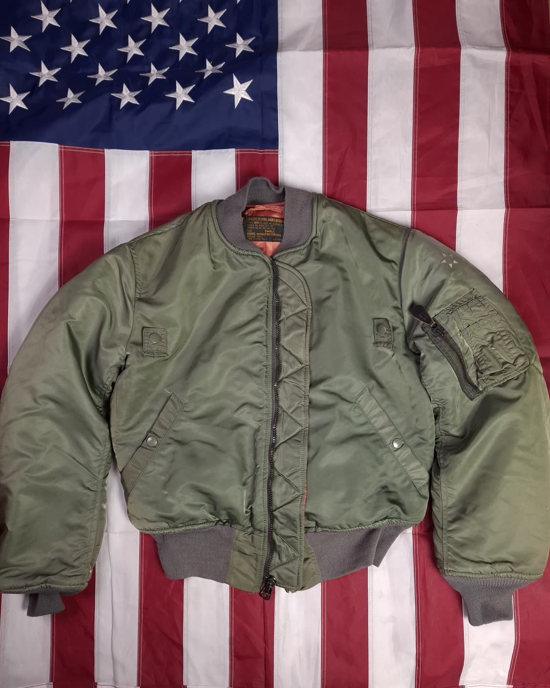 오리지날 90's 미국제조 호프사 미공군 MA-1항공점퍼 상품이미지2