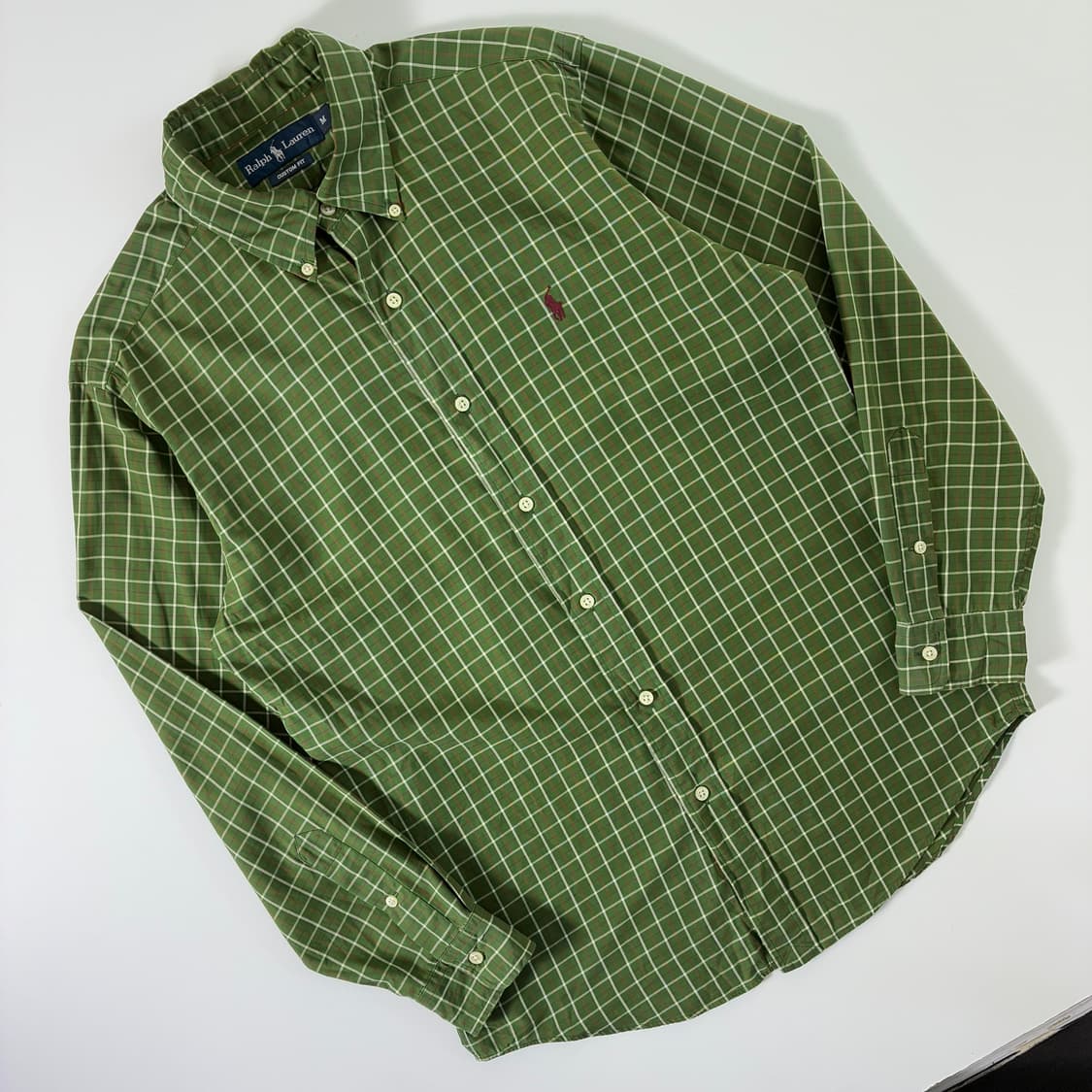 Polo  폴로 랄프로렌 자수 코튼 그린 체크셔츠 상품이미지2