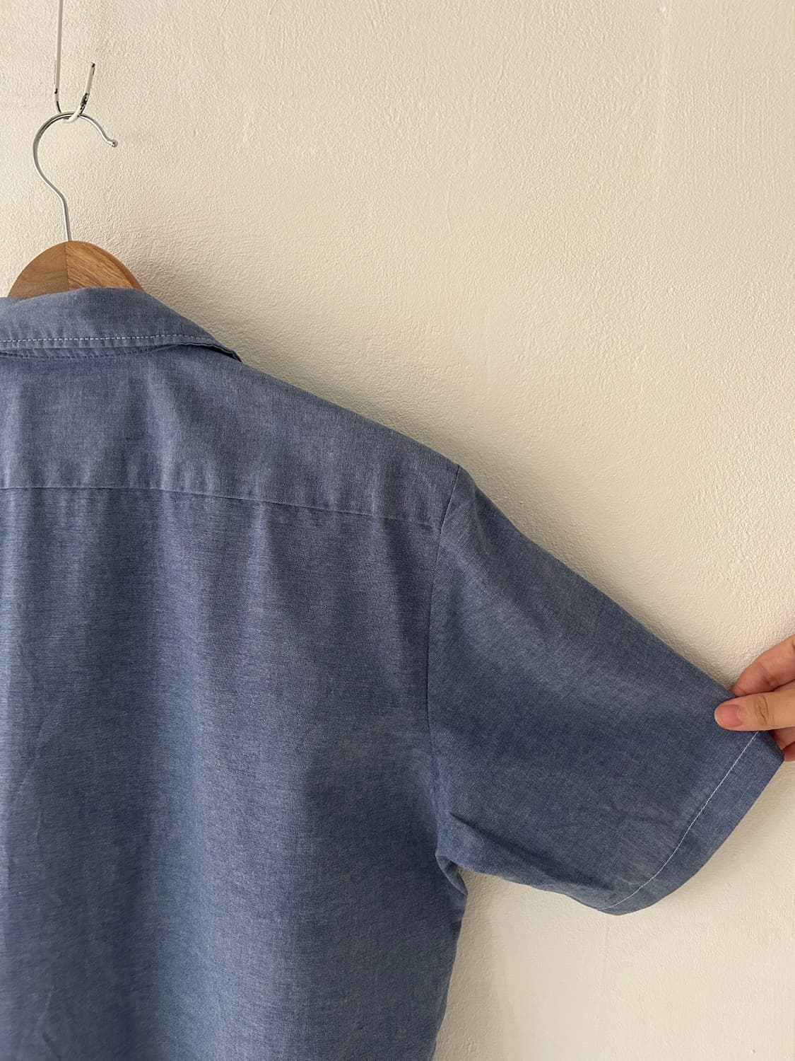 90's Vtg USA Dickies Chambray Work shirt 상품이미지8