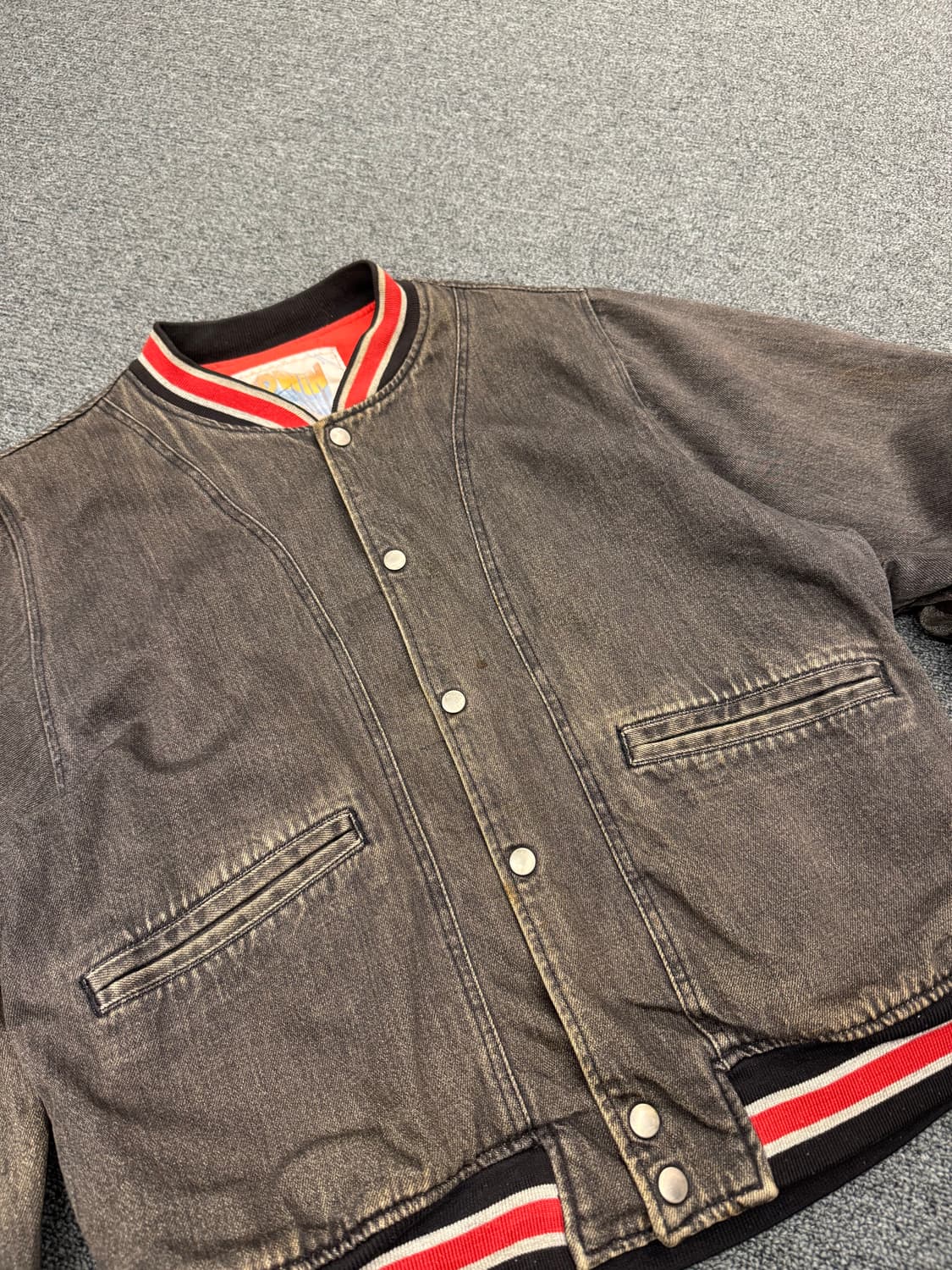 L)90‘s 에드윈 흑청 바시티 자켓 상품이미지3