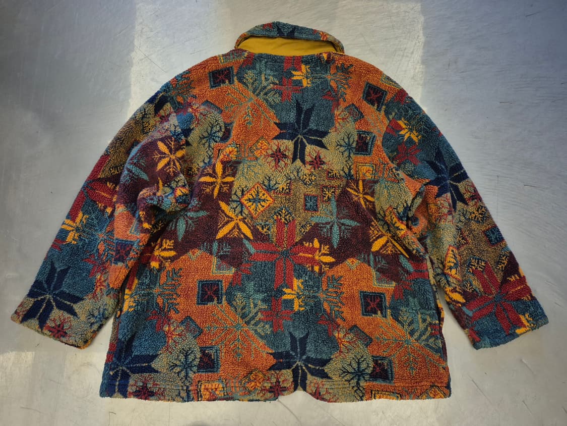 90s SHUVIT 네이티브 패턴 플리스 자켓 상품이미지2