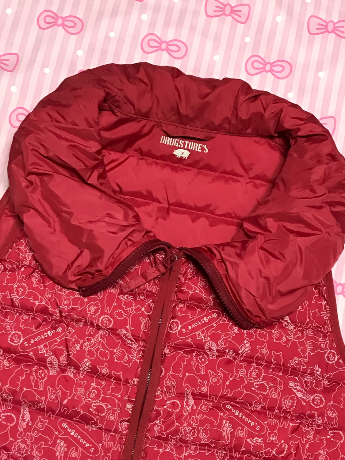 드럭스토어 조끼 패딩 하구미 모리  상품이미지3