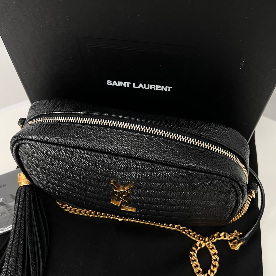 생로랑 루 미니 체인 크로스백 숄더백 블랙 (612579) 상품이미지5