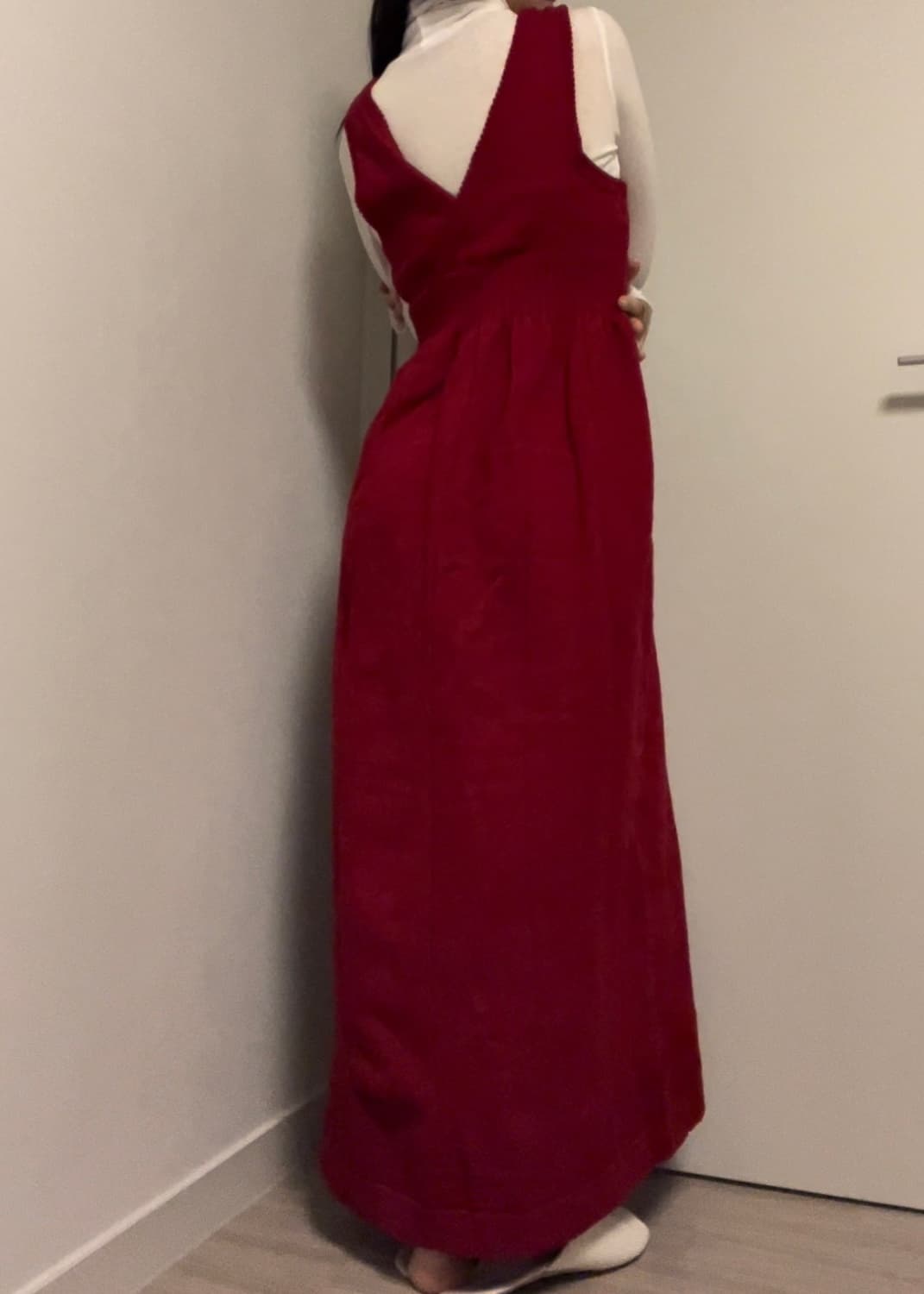 red knit sleeveless maxi ops 상품이미지4