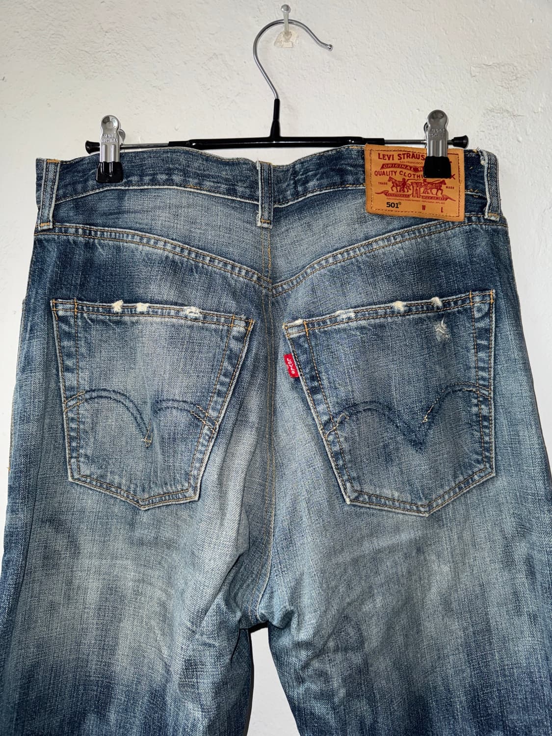 [30]Levis 리바이스 501 빈티지 워싱 패치워크 데님팬츠 상품이미지6