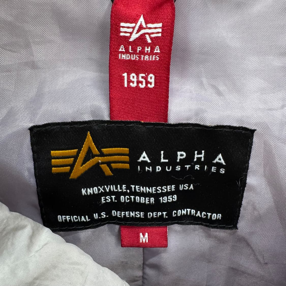 알파인더스트리 크롭 나일론 필드 자켓 전후면 스트링 포인트 그레이 상품이미지6