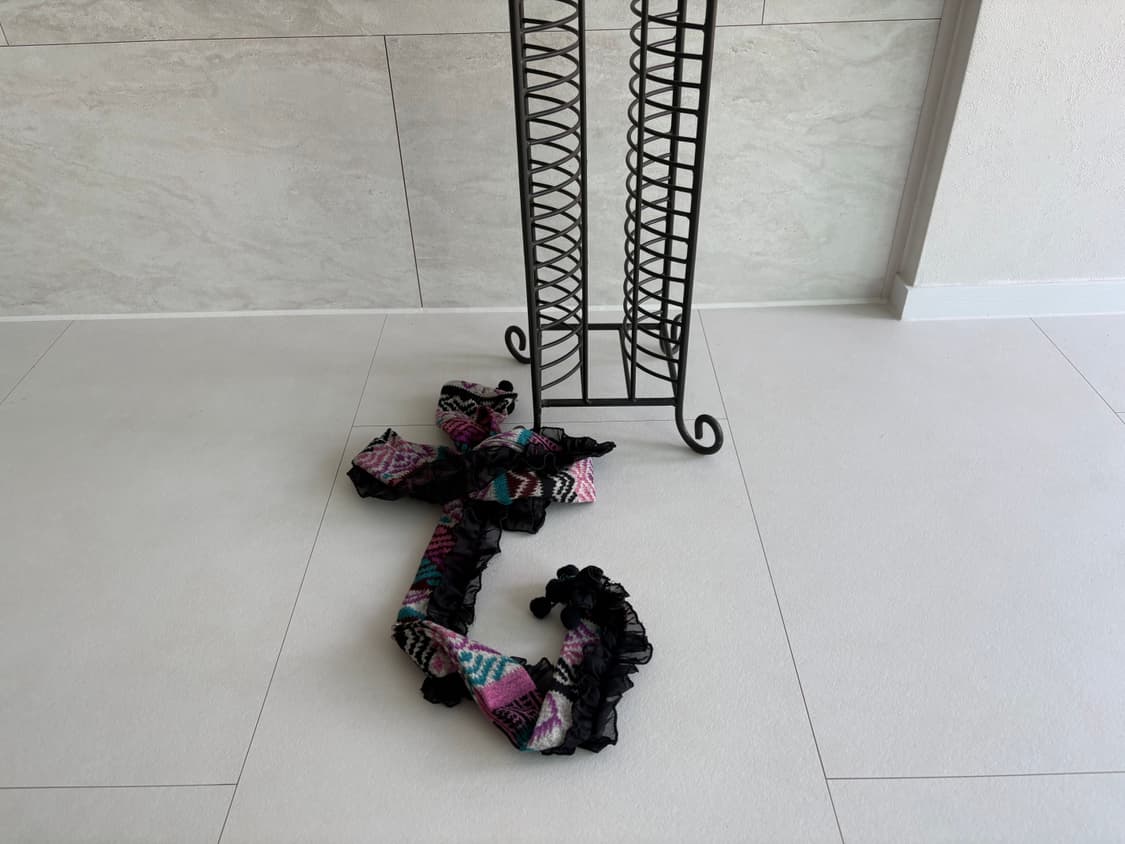 ethnic knit ruffle scarf 상품이미지5