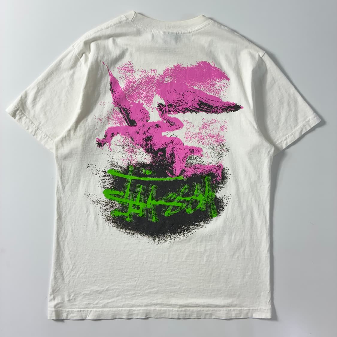 Stussy  스투시 폴른 엔젤 피그먼트 다이드 화이트 반팔티셔츠  상품이미지2