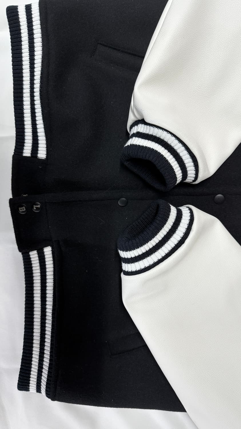 창모자켓 LIBILLY 바시티 자켓 블랙 상품이미지5