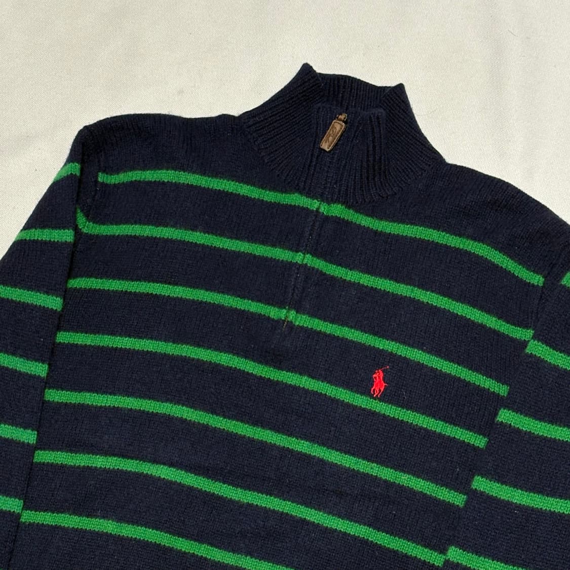 L 폴로랄프로렌 램스울 반집업 스트라이프 니트 상품이미지1