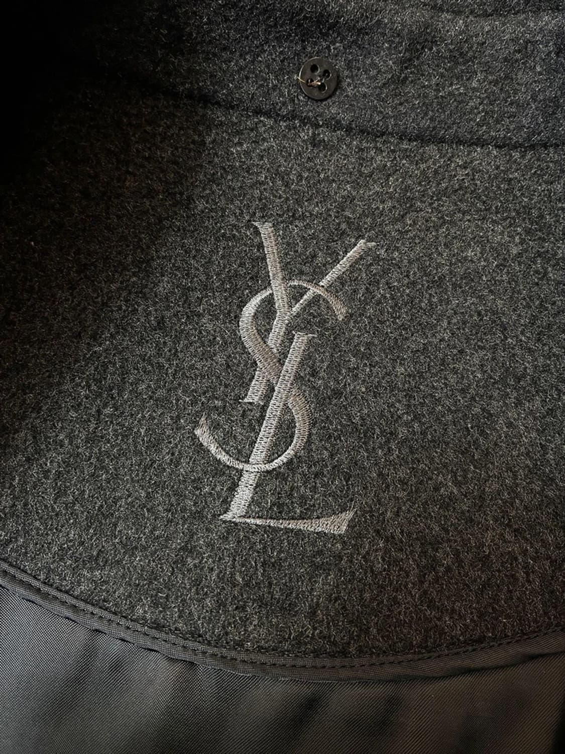 이브 생로랑 뿌르 옴므 로고 울 블루종 자켓 PN6897 상품이미지8