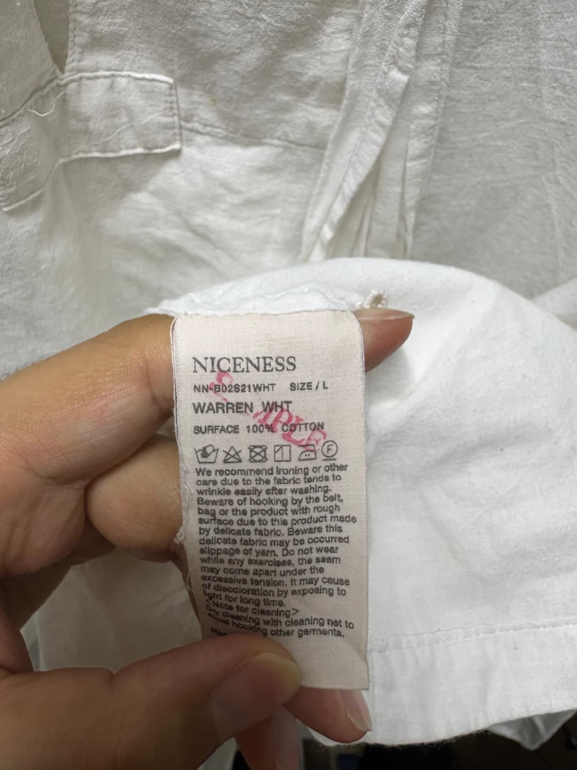 [L, 샘플] 나이스네스 warren 화이트 스노우파카 niceness 상품이미지6