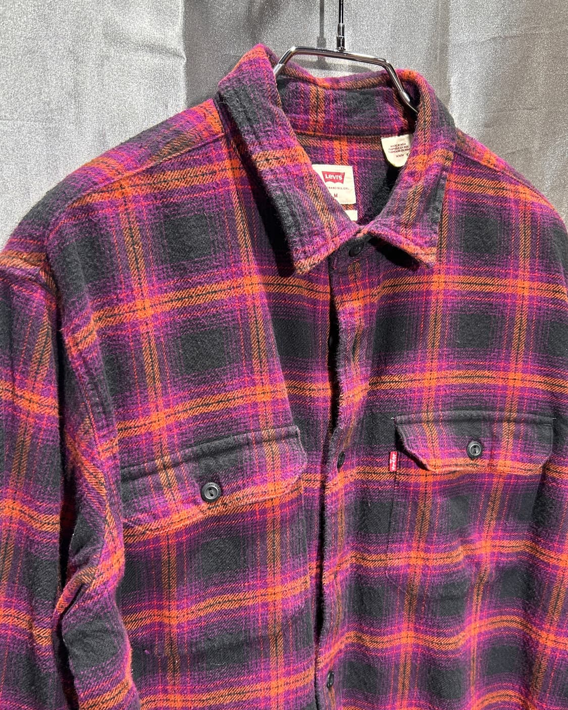 M 리바이스 퍼플 & 블랙 쉐도우 체크셔츠 상품이미지4