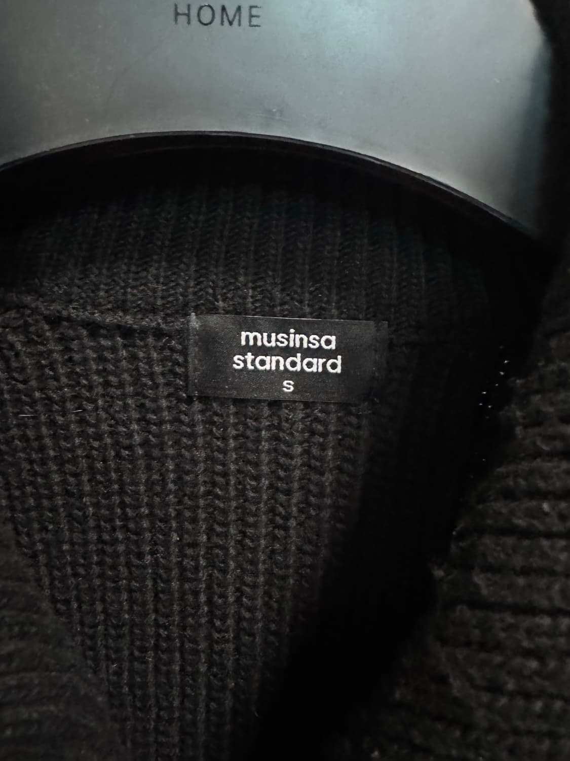 무신사스탠다드 릴렉스드 니트 집업 블랙 s 95 상품이미지4