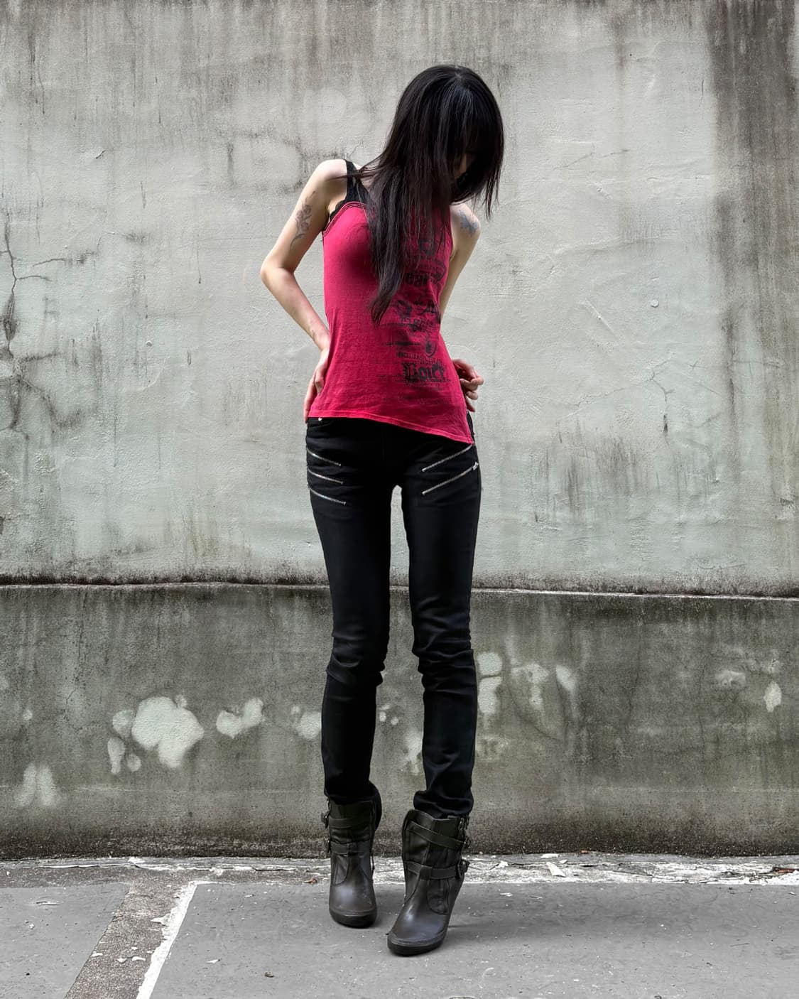 Algon Quins rock punk sleeveless 상품이미지1