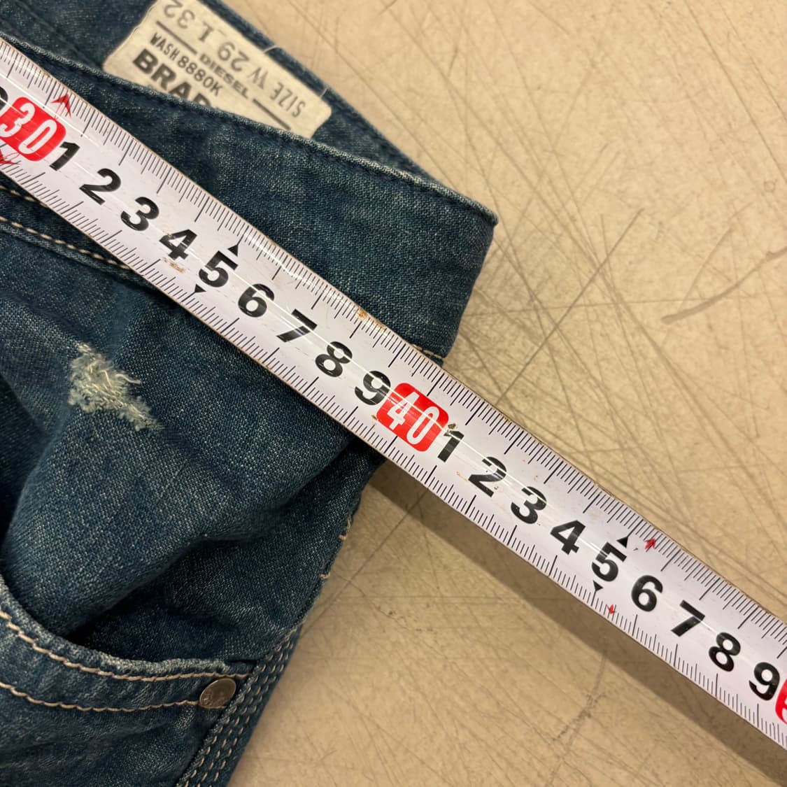 디젤 워싱 데미지 데님 팬츠 상품이미지6