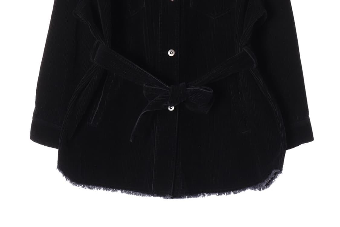 자라 벨티드 코듀로이 셔츠 재킷 M 상품이미지4