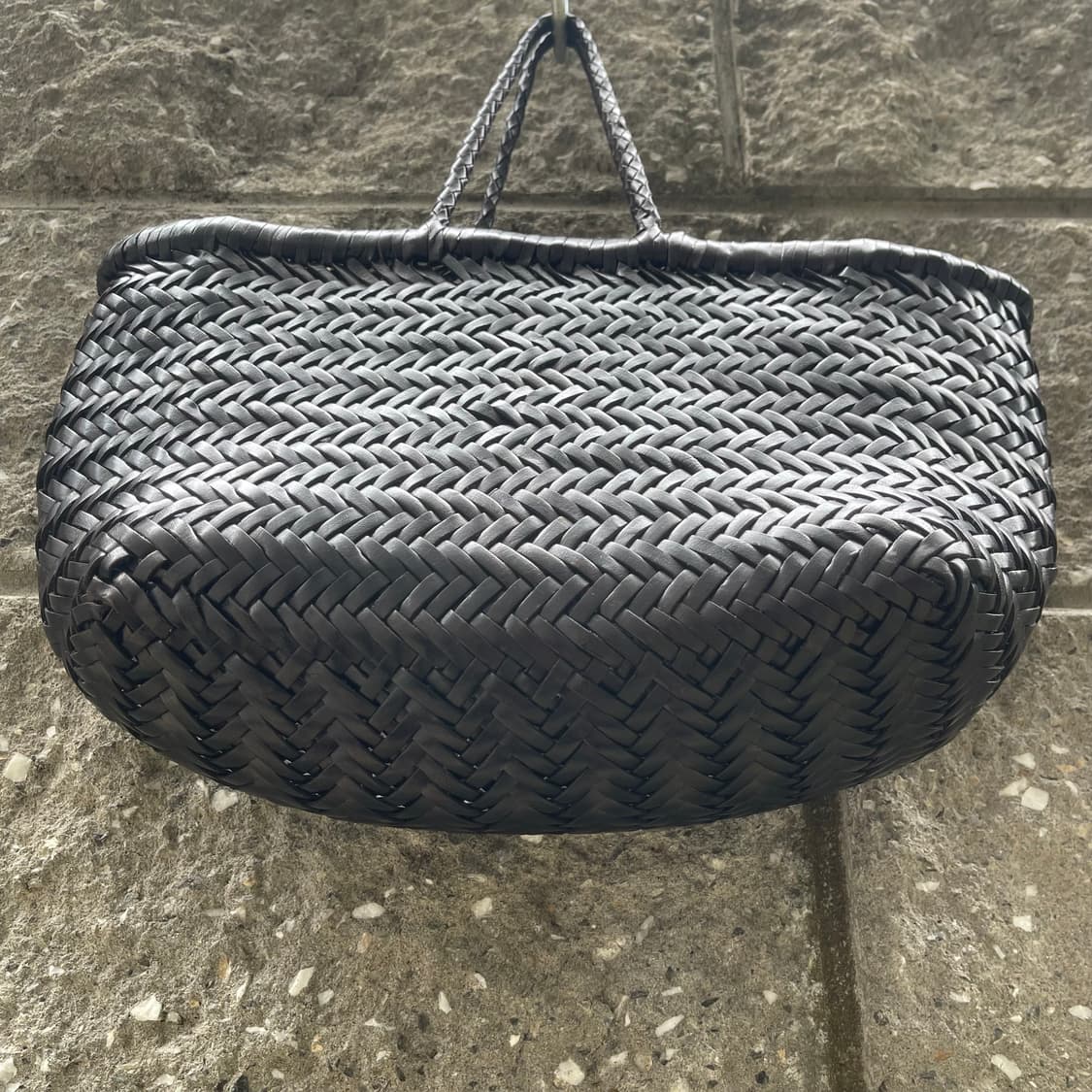 [OS] DRAGON DIFFUSION 블랙 레더 스물 위빙 토트백 상품이미지4