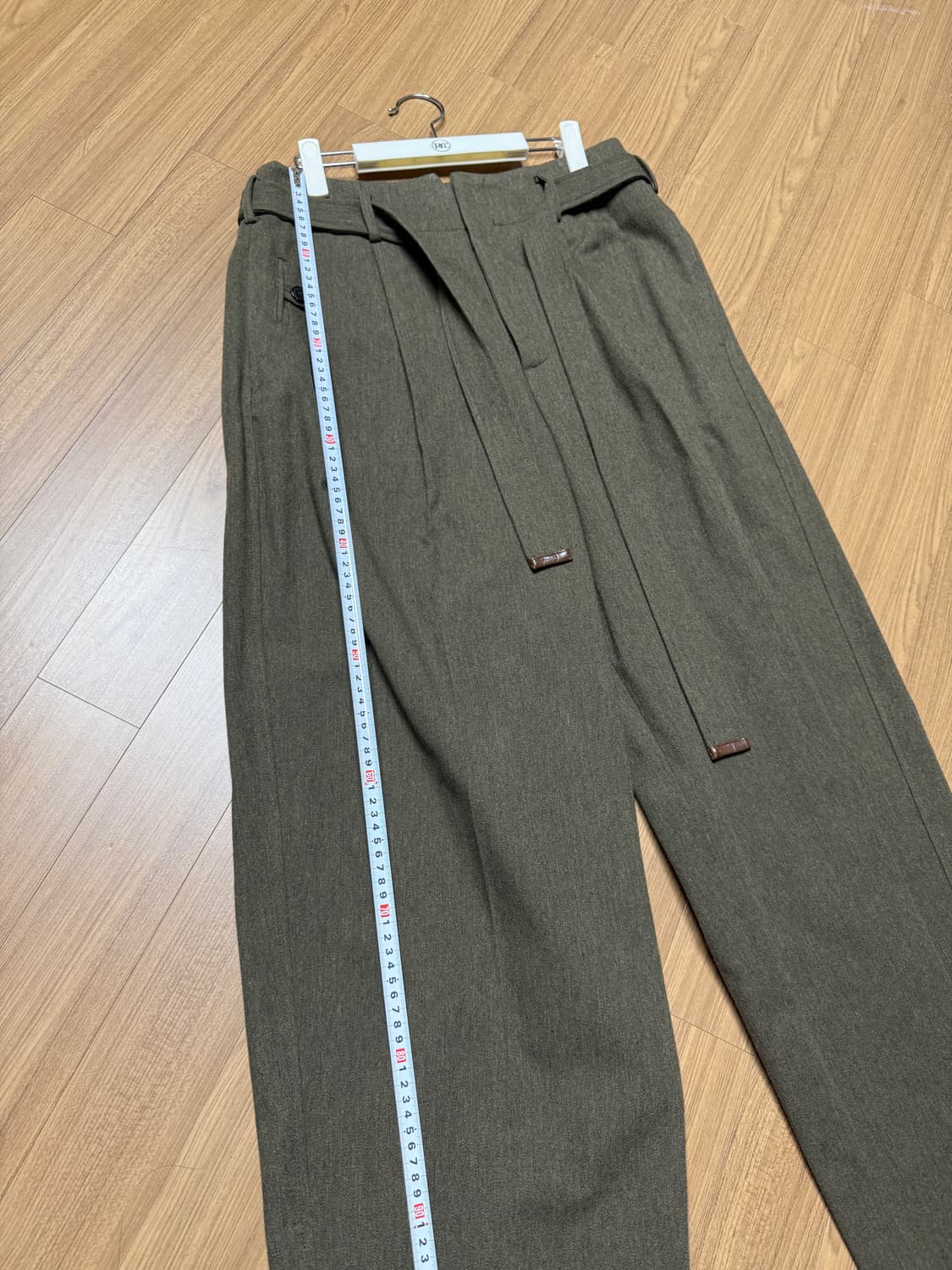 렉토 벨트 디테일 하이웨스트 카키 M사이즈 상품이미지2