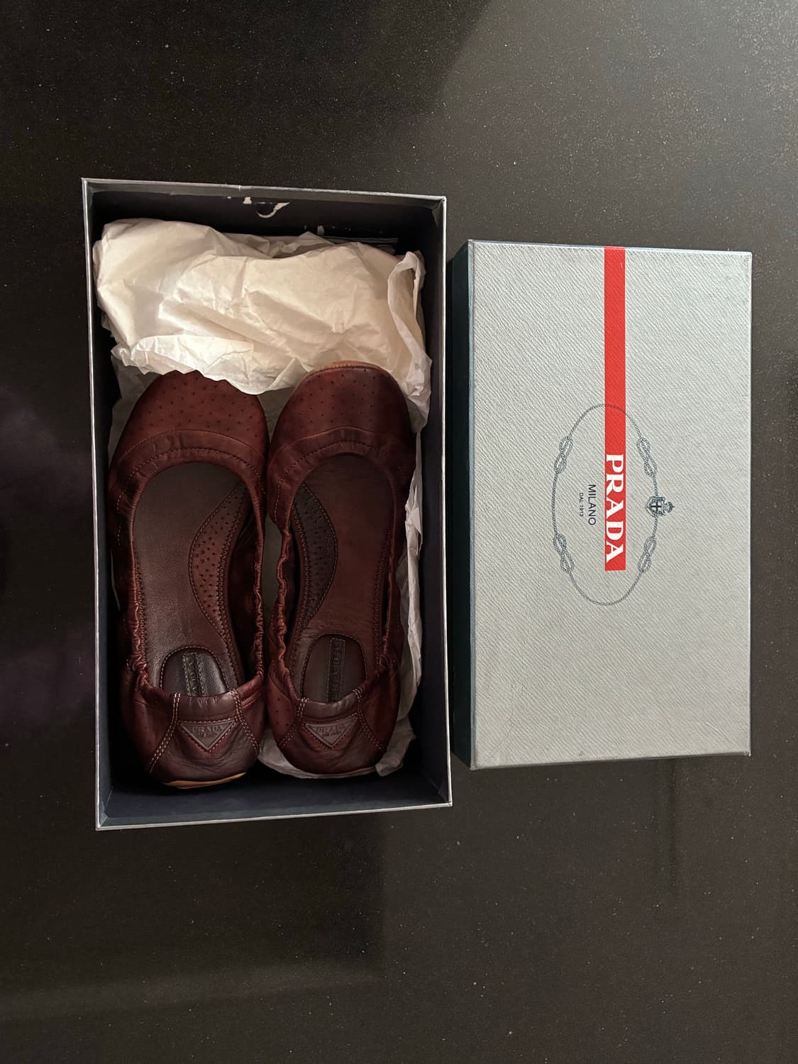 프라다 발레 플랫 빈티지 상품이미지1