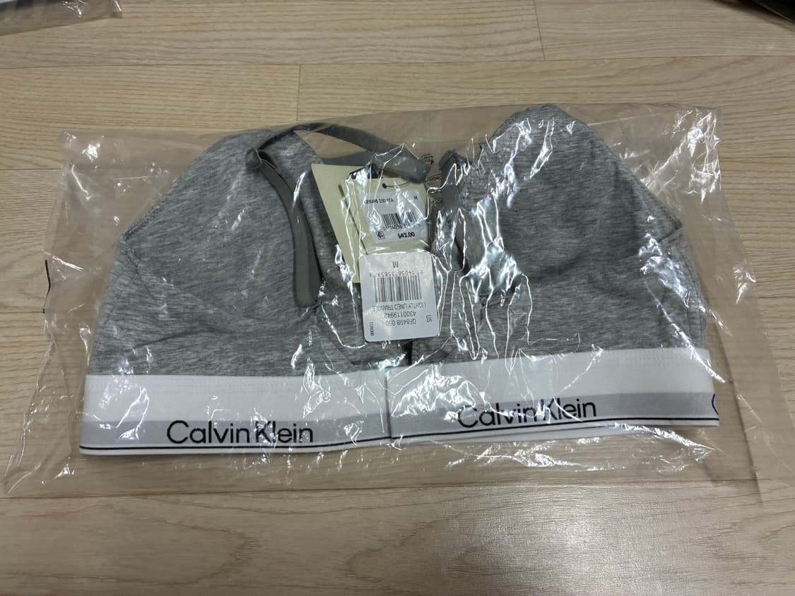 캘빈클라인 트라이앵글 제니 브라 M (블랙/그레이) 상품이미지1