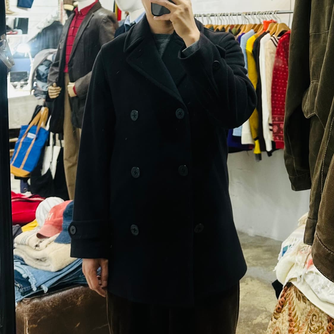 (착용컷) LANDS' END 해군 피코트 (남성용 98) 상품이미지3